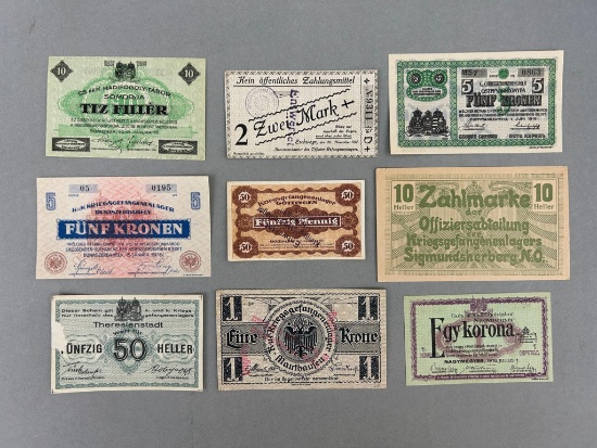 WWI POW Prisoner of War Camp Currency - Camps in Germany Austria Hungary