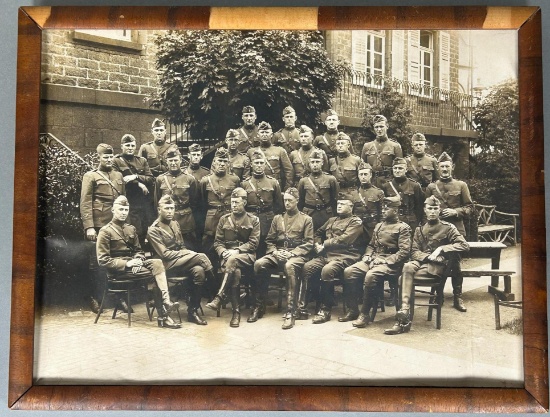 WWI U.S. Army 3rd Division Officer Group Photograph 11" x 14.75"