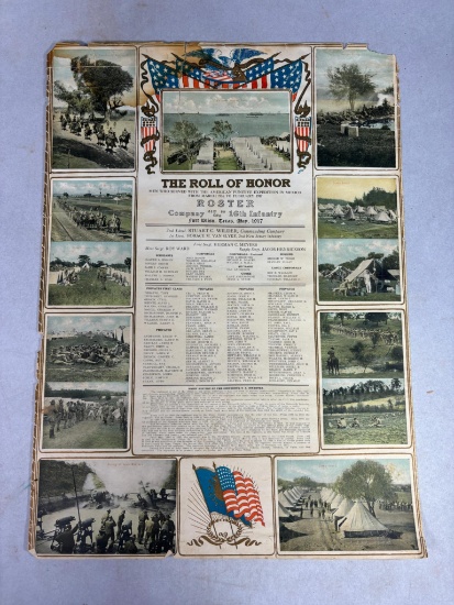 Mexican Border Campaign Soldier Otto Crank's 1st Division 16th Infantry Patriotic Service Memorial