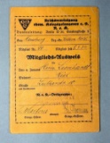 Rare Pre WWII Nazi German Identification Card REICH ASSOCIATION OF FORMER PRISONERS OF WAR