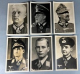 WWII Nazi German Hoffmann Real Photo Postcards RPPC of Knight's Cross Recipients