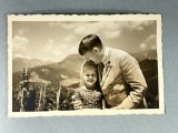 WWII Nazi German Adolf Hitler with Young Jewish Girl - Hoffmann RPPC