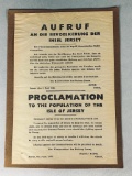 WWII Nazi German D-Day June 6, 1944 Broadside Proclamation to the Population of the Isle of Jersey
