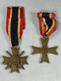 WWII Nazi German War Merit Cross Medal Lot with Ribbon Bar