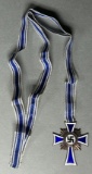 WWII Nazi German Mother's Cross In Bronze with Full Ribbon