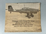 WWII Nazi German Luftwaffe Recruiting Placard - Sign 