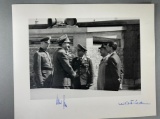 WWII Nazi German Autographed Photo Albert Speer and WIlly Fiedler