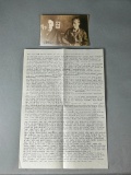 Nazi German Knight's Cross Recipient Hans Sturm Typed letter signed (TLS) and Signed Photograph
