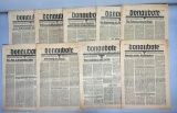 WWII Nazi German Newspaper Lot 8 Issues of 