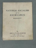 Rare 1935 United States Pro Nazi - Anti Jewish Booklet Published by ARYA PUBLISHERS New York, N.Y.
