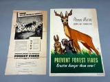 WWII Disney Bambi Prevent Forest Forest Fires Patriotic Poster Plus