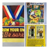 Group of three WWII Patriotic Posters - Victory Gardens, Crops and Price Administration