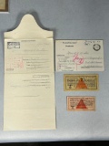WWII U.S. AAF POW Letters From Luftstalag 3 & 5 Plus POW Camp Currency