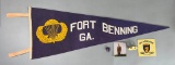 WWII Circa 1944 Fort Benning Airborne Paratrooper Pennant