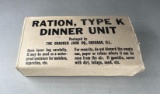 WWII U.S. Dinner K Ration by Cracker Jack - All ORIGINAL