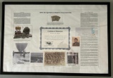WWII U.S. D-Day Normandy Barrage Balloon Fragment framed - Certified by Gettysburg Museum of History