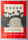 WWII U.S. Navy 1943 Poster - The Five Sullivan Brothers