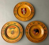 WWII U.S. Salzburg Austria Occupation G.I. Souvenir Wooden Military Plates 66th Div 42nd Div & USFA