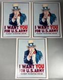 Post Vietnam War 1976 Recruiting Placard - Poster Lot Uncle Sam 