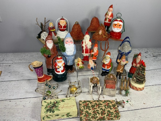 Vintage Christmas Decorations from Japan and Germany and Folk Art Items and More