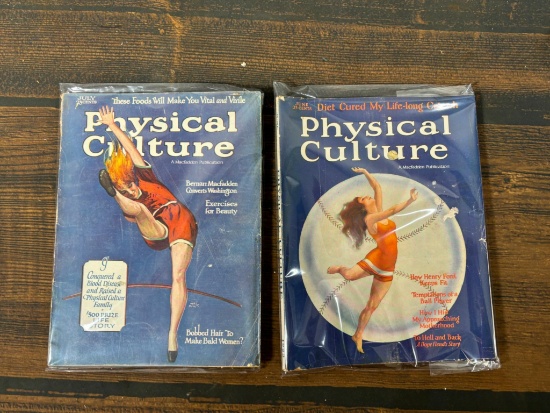 Two Issues 1920's Physical Culture Magazine