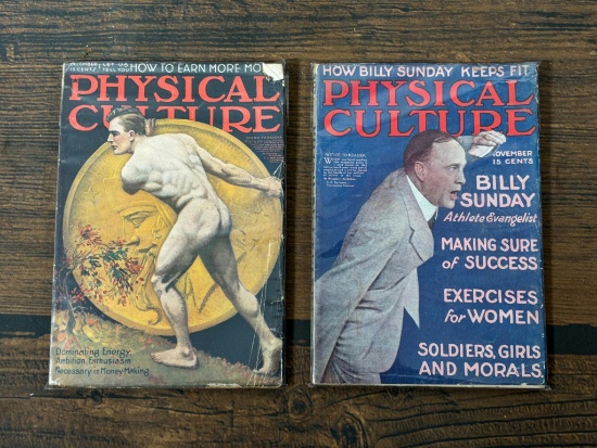 Two Issues 1917 Physical Culture Magazine