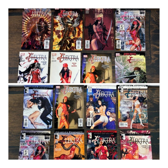 Group of Sixteen Elektra Comic Books