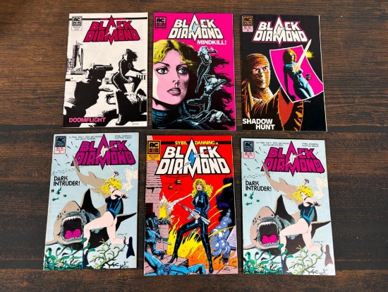 Group of Six Black Diamond Comic Books