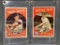 1959 Topps baseball: Roger Maris & Whitey Ford, VG+