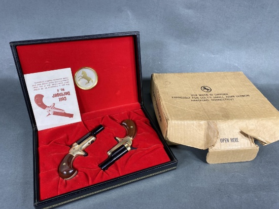 ## Pair Colt Lord Derringer Pistols 22 Short in Case Vintage