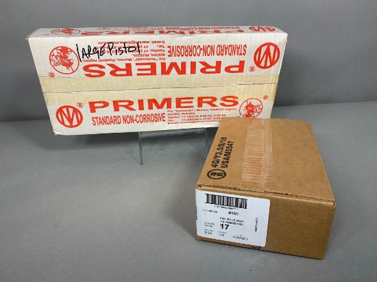 Two Factory Sealed Cases of Primers for Reloading Firearms