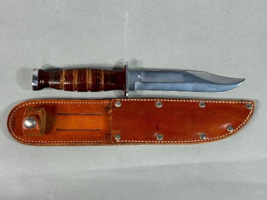 Vintage Fighting Knife in Sheath Ka-Bar Nice Condition