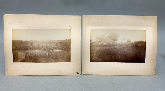 Civil War Circa 1870s-1880s Albumen Photos of Chickamauga Battlefield - Dyer House & Wood's Headqrs
