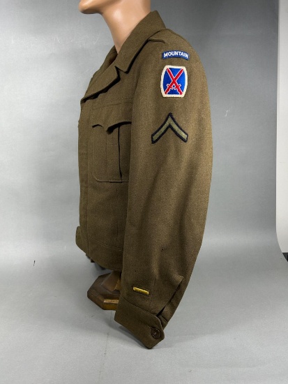 WWII Identified 10th Mountain Division "Ike" Jacket - Uniform Coat
