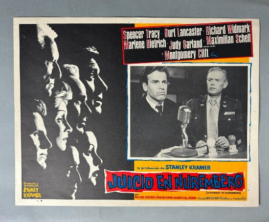 Vintage Movie Lobby Card Judgement at Nuremberg - Spanish Version Juicio En Nuremberg
