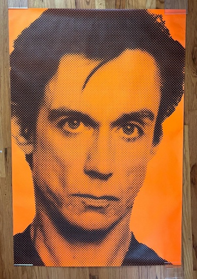 1986 Iggy Pop Blah Blah Blah Album Promotional Poster - Orange Version