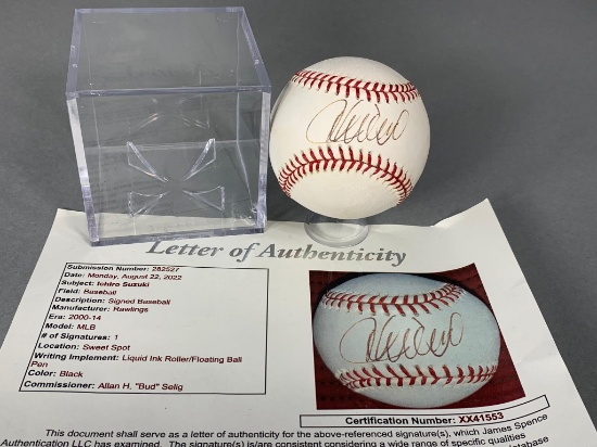 Ichiro Suzuki single signed MLB baseball