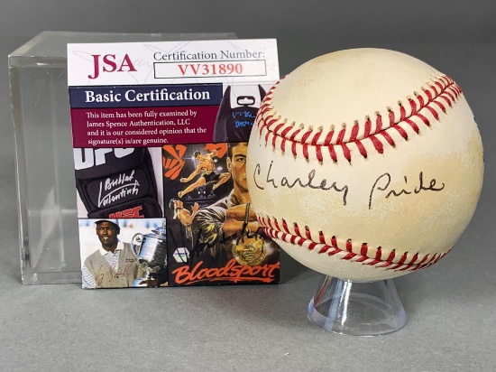 Charlie Pride signed MLB baseball, JSA
