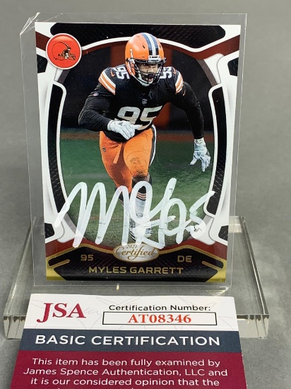 Myles Garrett autographed 2011 certified Panini card, JSA