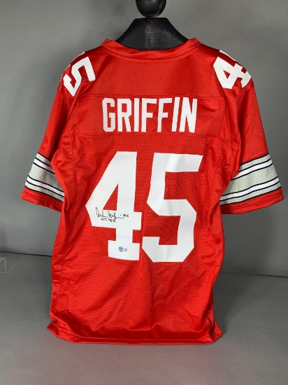 Archie Griffin ( 2 times Heisman winner) signed Ohio State jersey, Beckett
