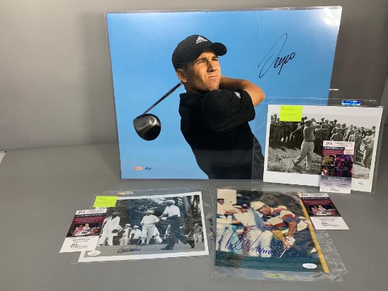 Sergio Garcia signed 16x20 plus Lee Trevino, Ken Ventura, Brian Wilson all 8x10s