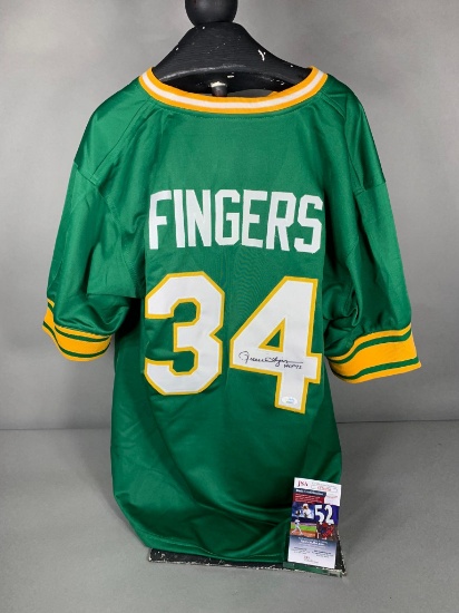 Rollie Fingers signed Oakland Athletics jersey, JSA