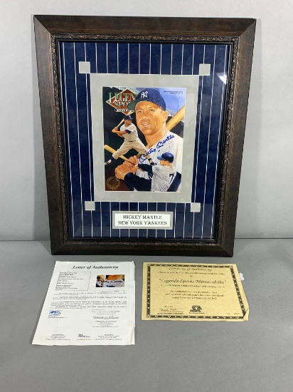 Mickey Mantle matted & signed Legend Magazine 8x10, full letter, JSA