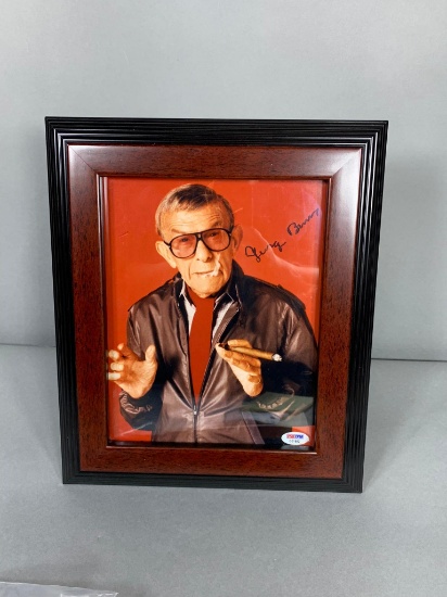 George Burns signed 8x10 matted & framed, PSA