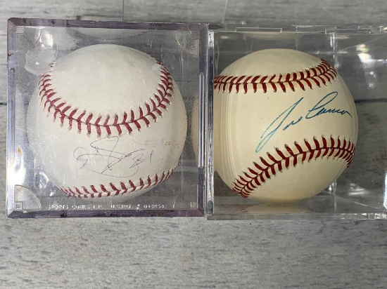 Jose Canseco and Grady Sizemore Autographed Baseballs