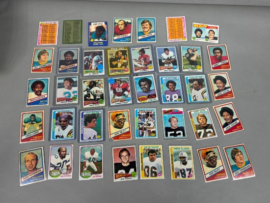 Group of 1975 to 1978 Topps and Wonder Bread Football Cards Theismann and Blier Rookies