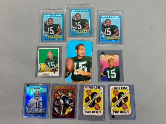 Group of Vintage Bart Starr Football Cards