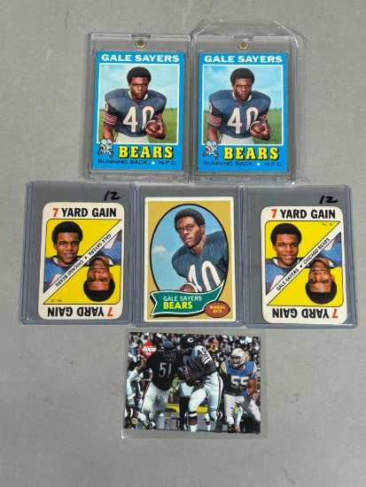 Group of Vintage Gale Sayers Football Cards