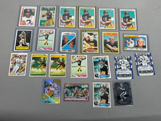 Group of Vintage Terry Bradshaw Football Cards