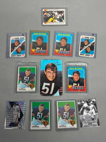 Group of Vintage Dick Butkus Football Cards